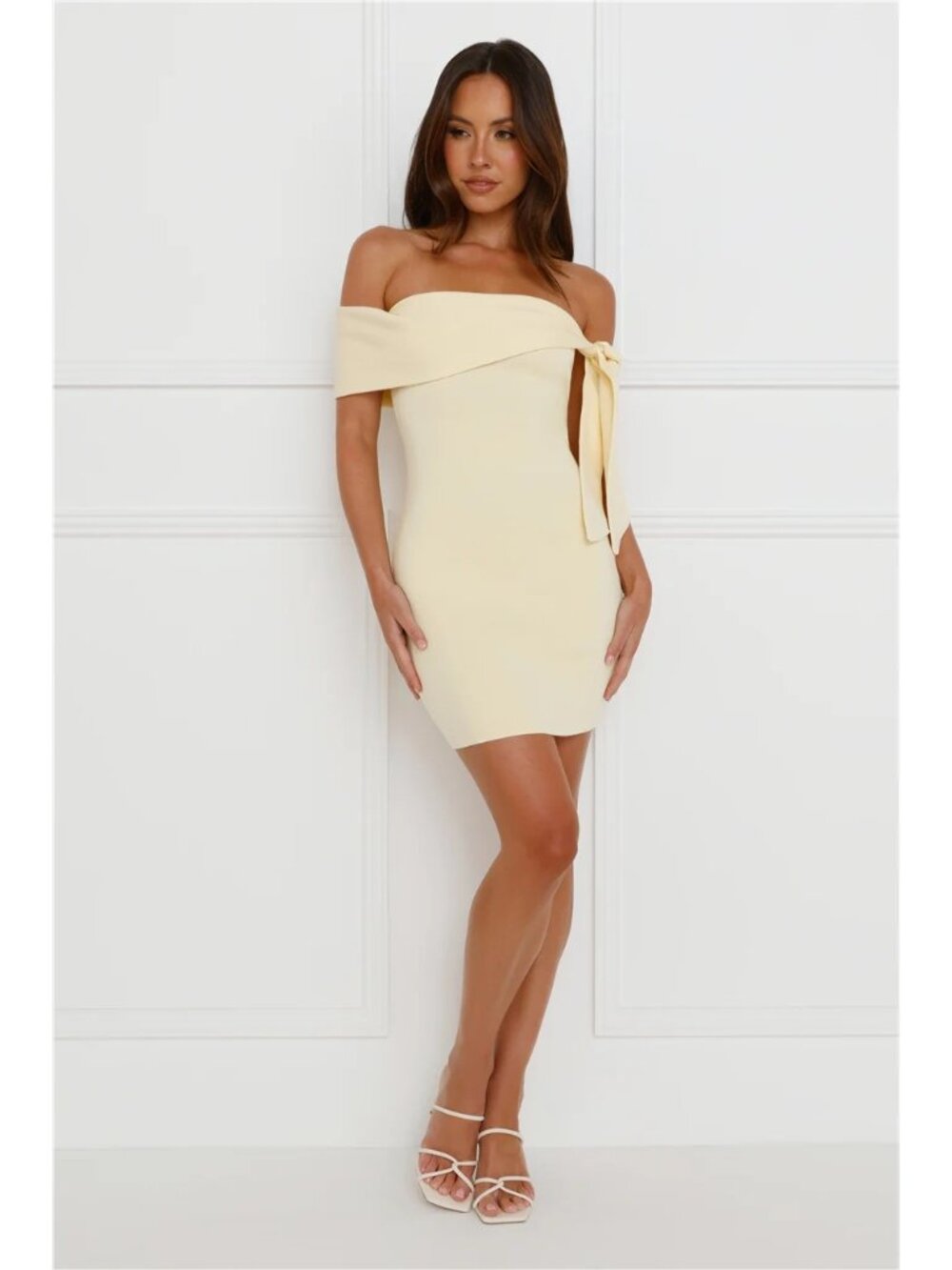 SNDYS Jaymes Mini Dress in Panna Cotta Medium New Womens Knit - Picture 15 of 15